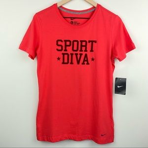 Nike Women’s Slim Fit Cotton T-Shirt Peach L NWT